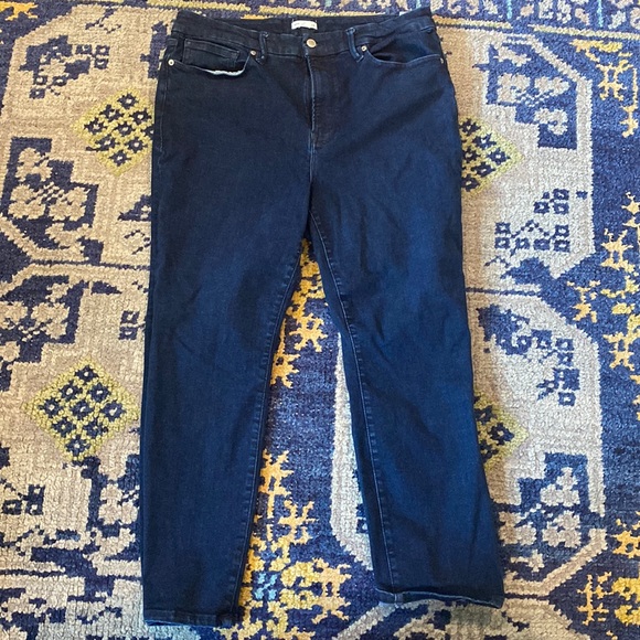 Good American “Always Fits” Straight leg Jeans- size 14-18 - Picture 1 of 7